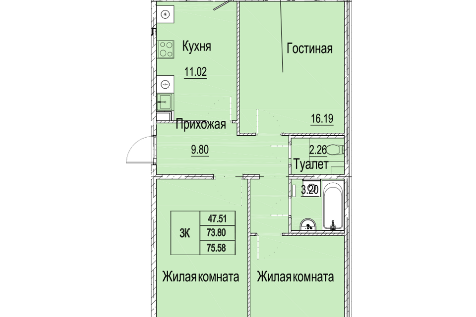 квартира г Нижний Новгород ул Вязниковская 39 городской округ Нижний Новгород фото 1