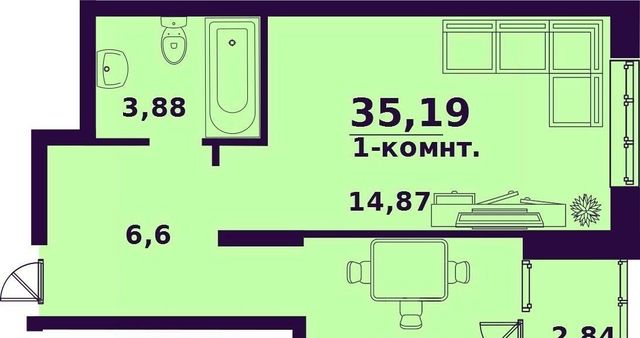 р-н Заволжский Верхняя Терраса ЖК «Сиреневый» 4 фото