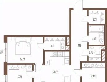 квартира г Санкт-Петербург метро Новочеркасская ЖК «Малоохтинский 68» фото 1