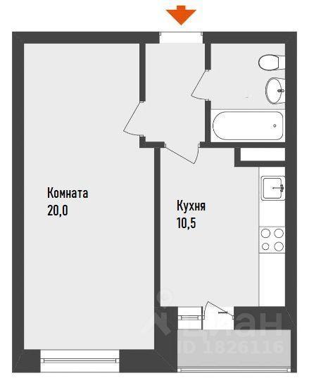 квартира г Кудрово Южное Кудрово пр-кт Европейский 13/5 ЖК «Прогресс» Заневское городское поселение фото 15