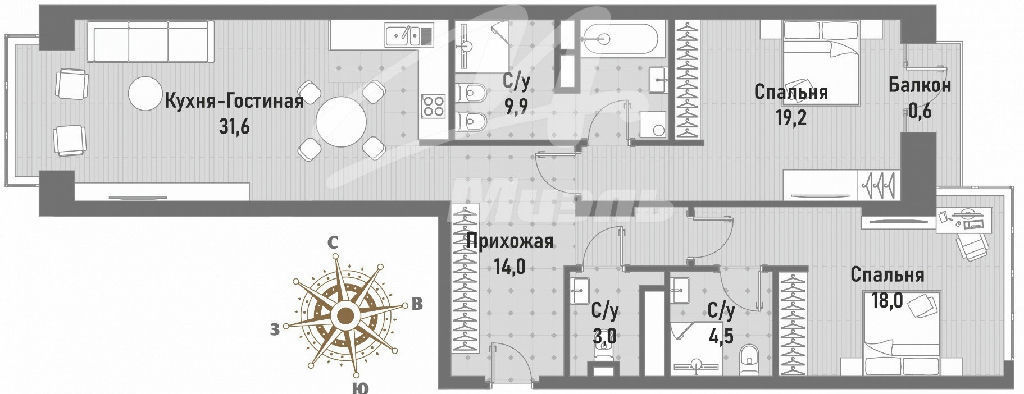 квартира г Москва метро Сокольники ул Матросская Тишина 12 фото 40