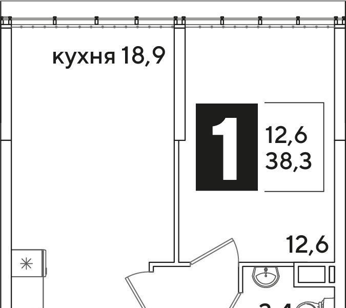 квартира г Краснодар р-н Прикубанский ЖК Самолёт-6 фото 1