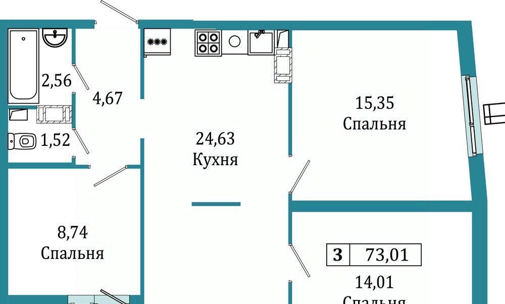квартира р-н Всеволожский г Мурино ул Екатерининская 16/5 Девяткино фото 1