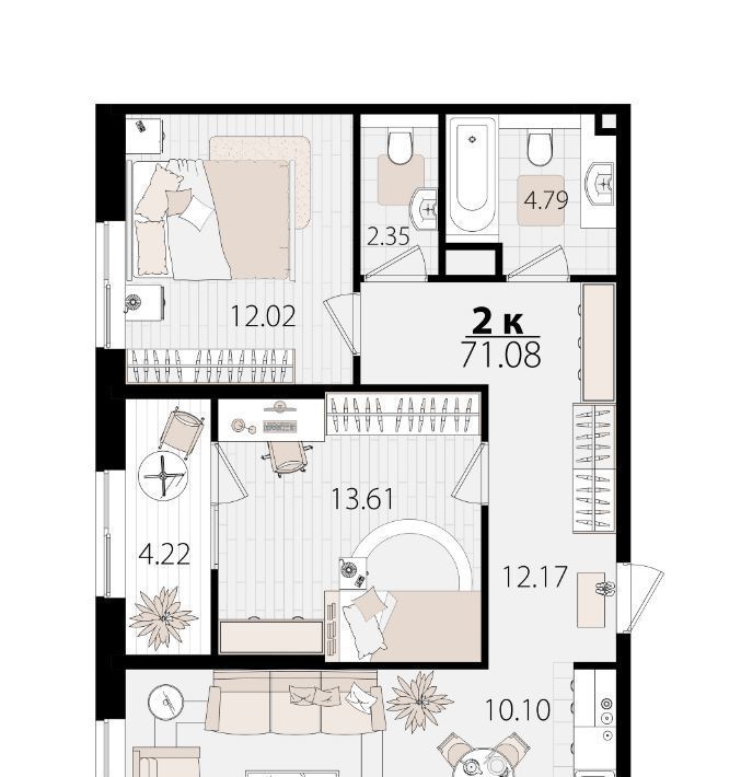 квартира г Краснодар р-н Карасунский ул Сормовская 1/3 фото 1