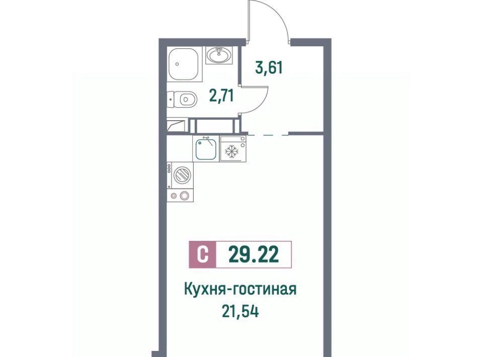 квартира р-н Всеволожский г Мурино пр-кт Авиаторов Балтики 23к/3 Девяткино фото 1