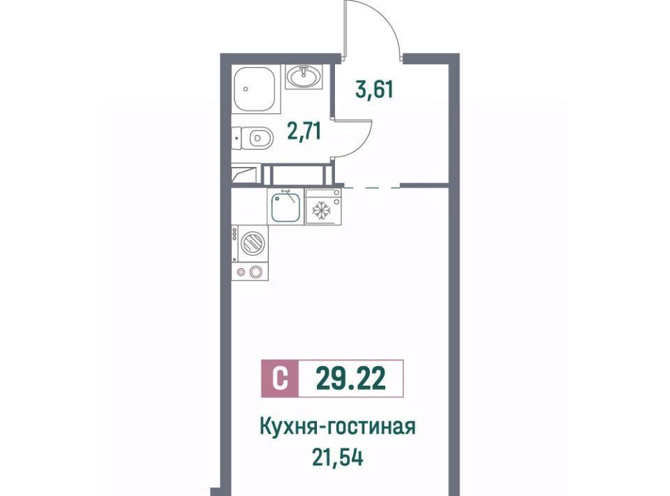 квартира р-н Всеволожский г Мурино пр-кт Авиаторов Балтики 23к/3 Девяткино фото 1