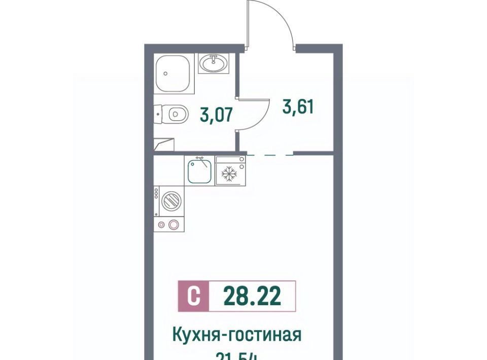 квартира р-н Всеволожский г Мурино пр-кт Авиаторов Балтики 23к/3 Девяткино фото 1