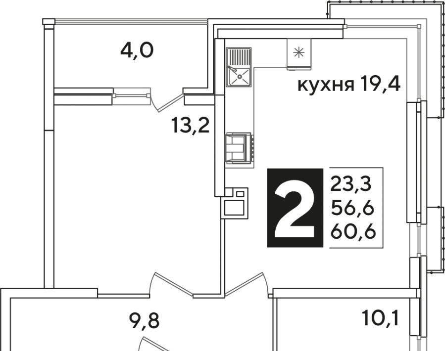 квартира г Краснодар р-н Прикубанский ул им. Ивана Беличенко 92 фото 4