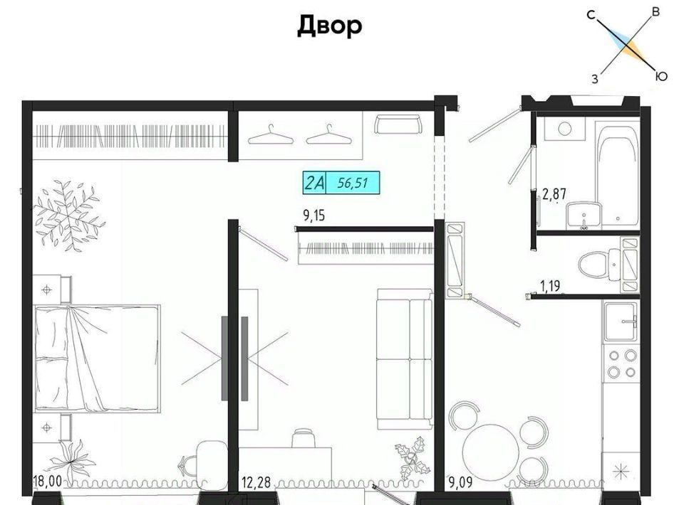 квартира г Томск р-н Октябрьский тракт Иркутский 185б фото 1