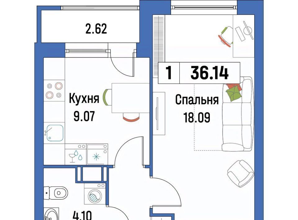 квартира р-н Всеволожский г Мурино ЖК «Урбанист» Девяткино фото 1