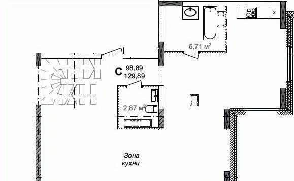 квартира г Нижний Новгород Горьковская ул 2-я Оранжерейная 4ак/2 фото 2