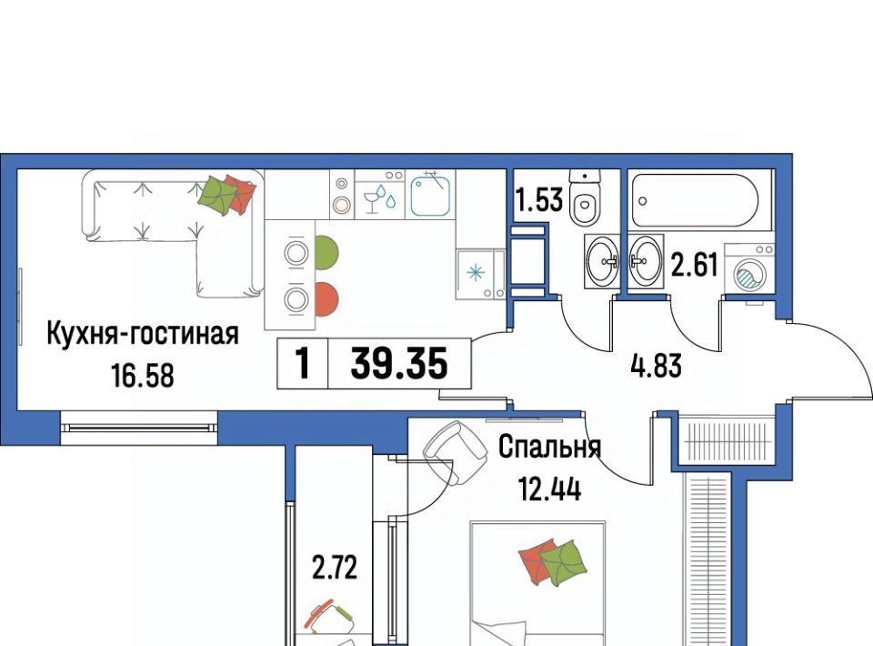 квартира р-н Всеволожский г Мурино ЖК «Урбанист» Девяткино фото 1