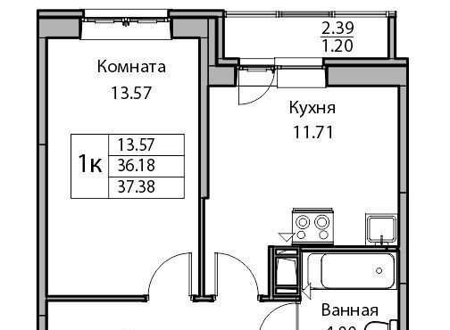 квартира г Санкт-Петербург ул Ивинская 19к/3 Беговая фото 1