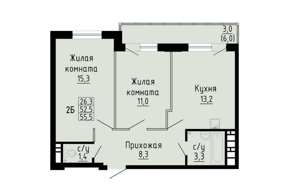 квартира г Новосибирск ул Петухова 99 городской округ Новосибирск фото 1