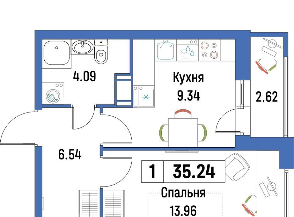 квартира р-н Всеволожский г Мурино ЖК «Урбанист» Девяткино фото 1