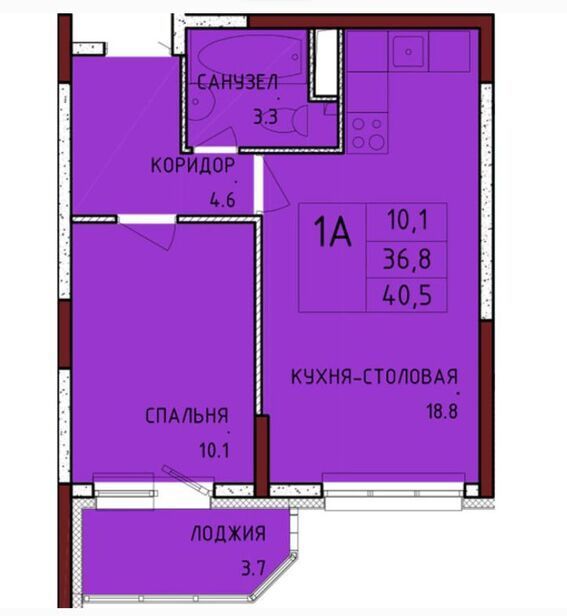 квартира г Тула р-н Привокзальный ул. Аркадия Шипунова, д. 1, с. Осиновая Гора фото 9