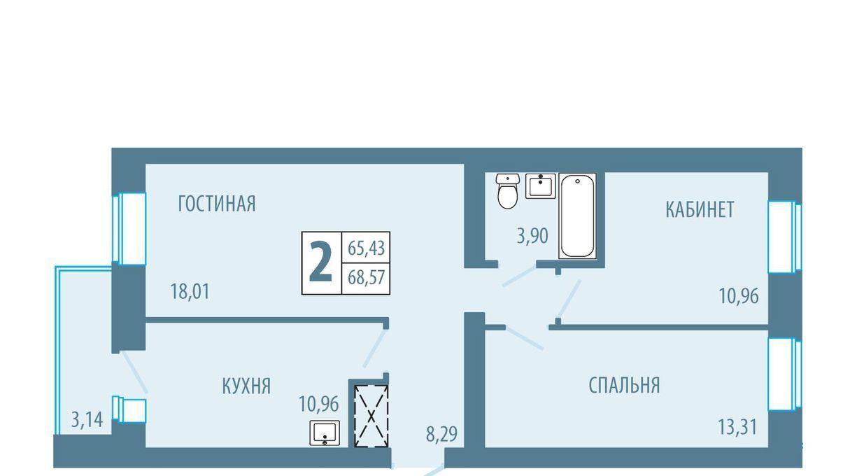 квартира г Железногорск ул Комсомольская 19 фото 1