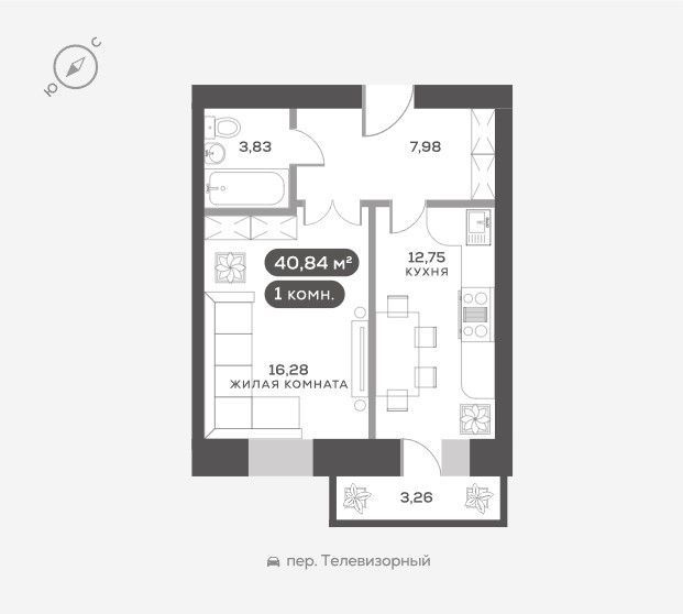 квартира г Красноярск пер Телевизорный 3/1 городской округ Красноярск фото 1