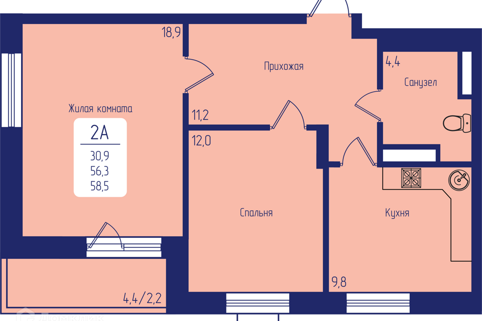 квартира г Красноярск пр-кт Свободный 66л городской округ Красноярск фото 1