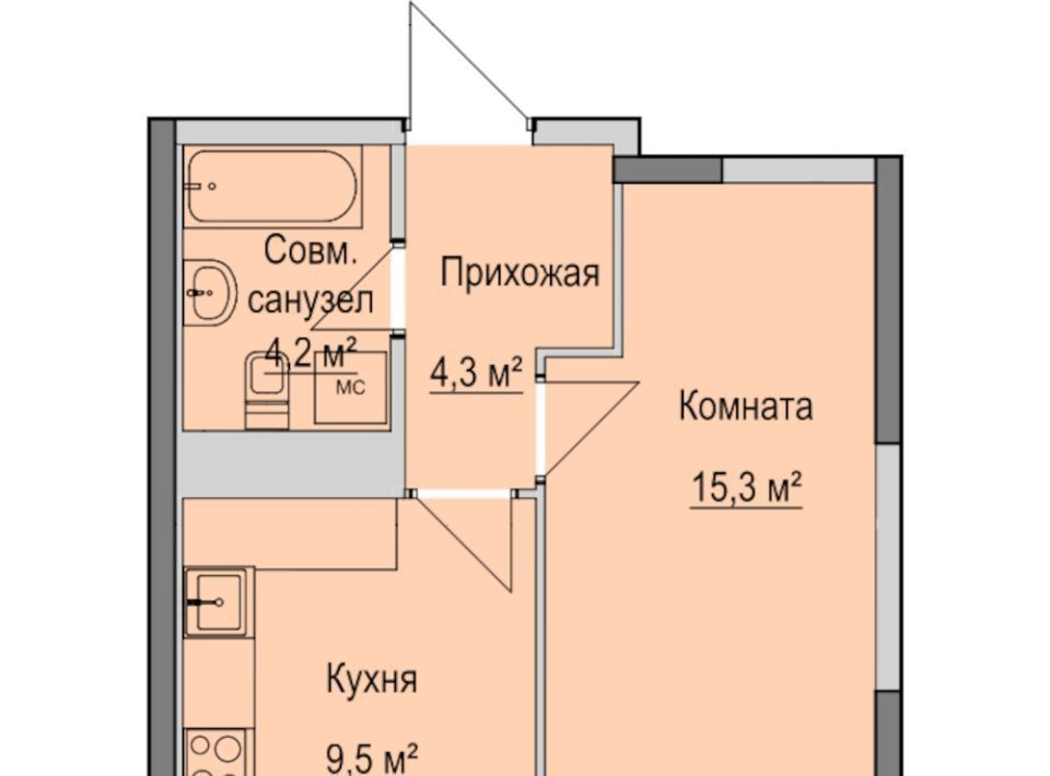 квартира г Ижевск р-н Первомайский ЖК Ключевой Ключевой Поселок мкр, Поселок 83А жилой комплекс фото 1