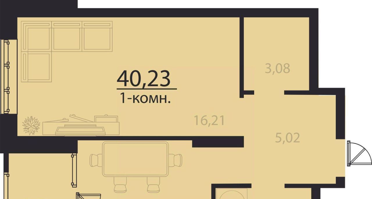 квартира г Ульяновск р-н Заволжский Новый Город ЖК Атмосфера 3 17-й кв-л фото 1