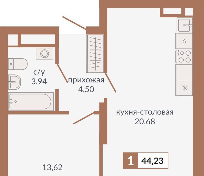 квартира г Екатеринбург ВИЗ ЖК «Видный» Площадь 1905 года, жилрайон фото 1