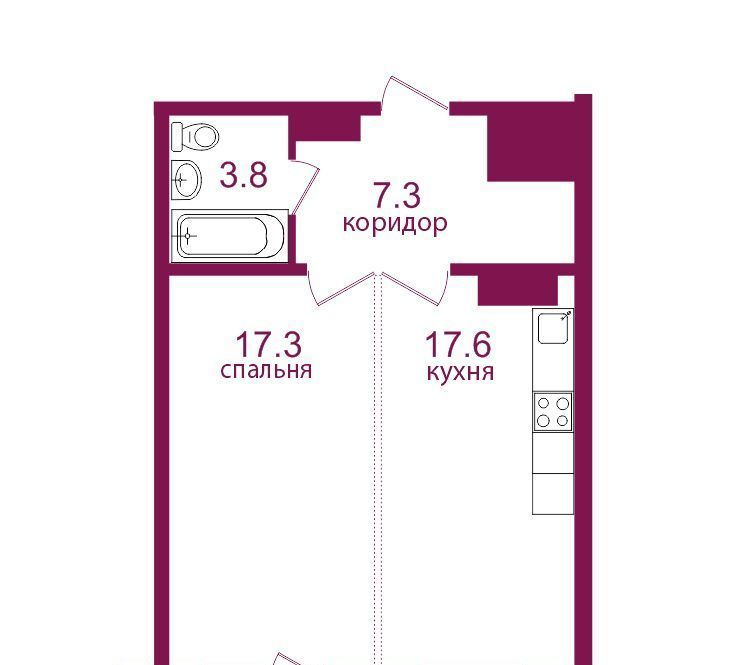 квартира г Иркутск р-н Правобережный мкр Топкинский ЖК «Видный-3» фото 1