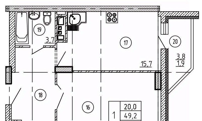 квартира г Воронеж р-н Коминтерновский ул Историка Костомарова 46/8 фото 1