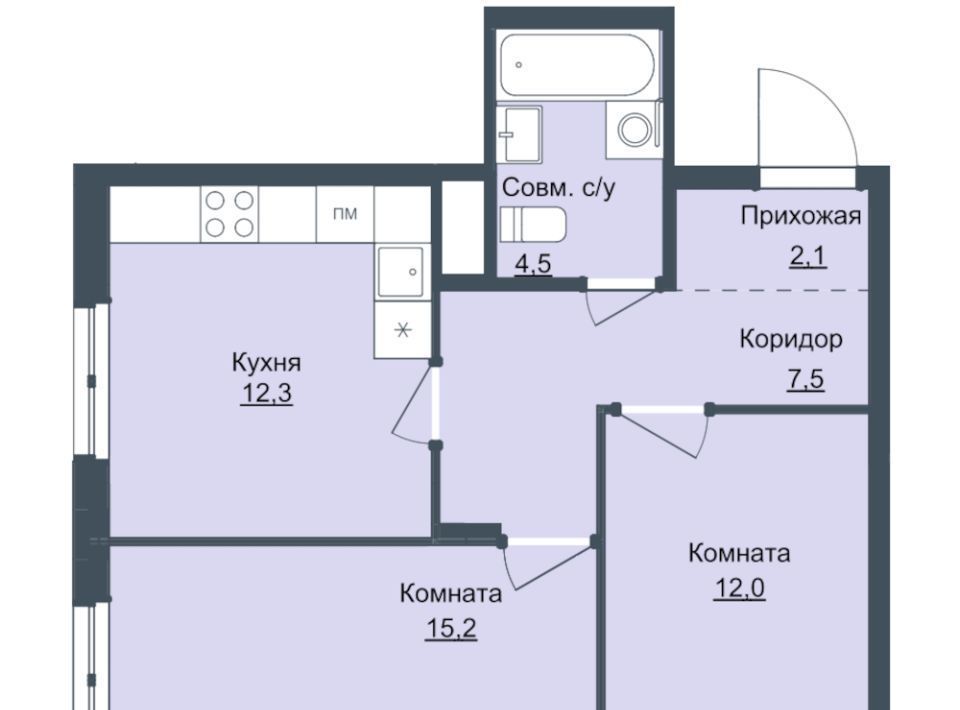 квартира г Ижевск р-н Октябрьский Северо-Западный ЖК «Истории» 5 жилрайон, 4-й мкр фото 1