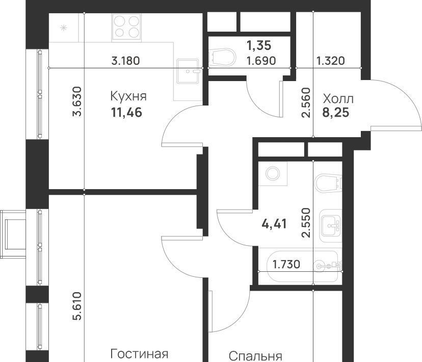 квартира г Москва метро Бульвар Рокоссовского ш Открытое 14д фото 2