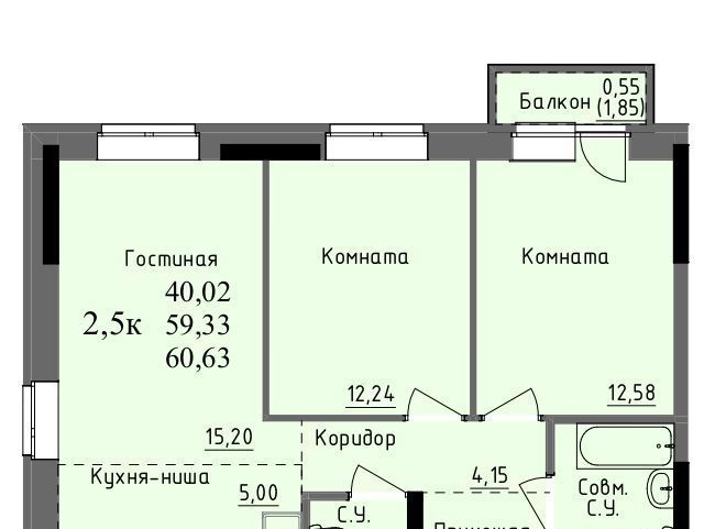 квартира г Ижевск р-н Первомайский проезд Ключевой 23а Поселок фото 1