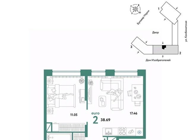 р-н Калининский ул Комбинатская 16к/1 фото