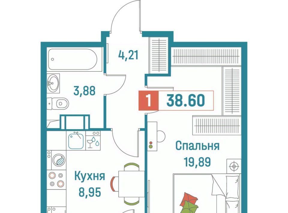 квартира р-н Всеволожский г Мурино ЖК «Графика» Девяткино фото 1