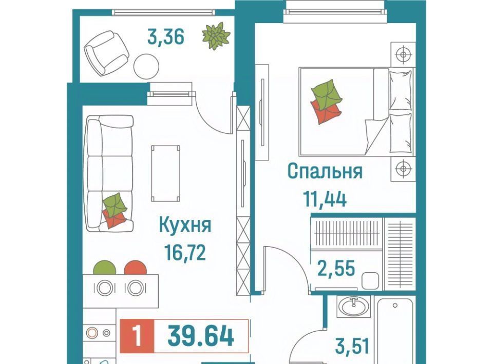 квартира р-н Всеволожский г Мурино ЖК «Графика» Девяткино фото 1