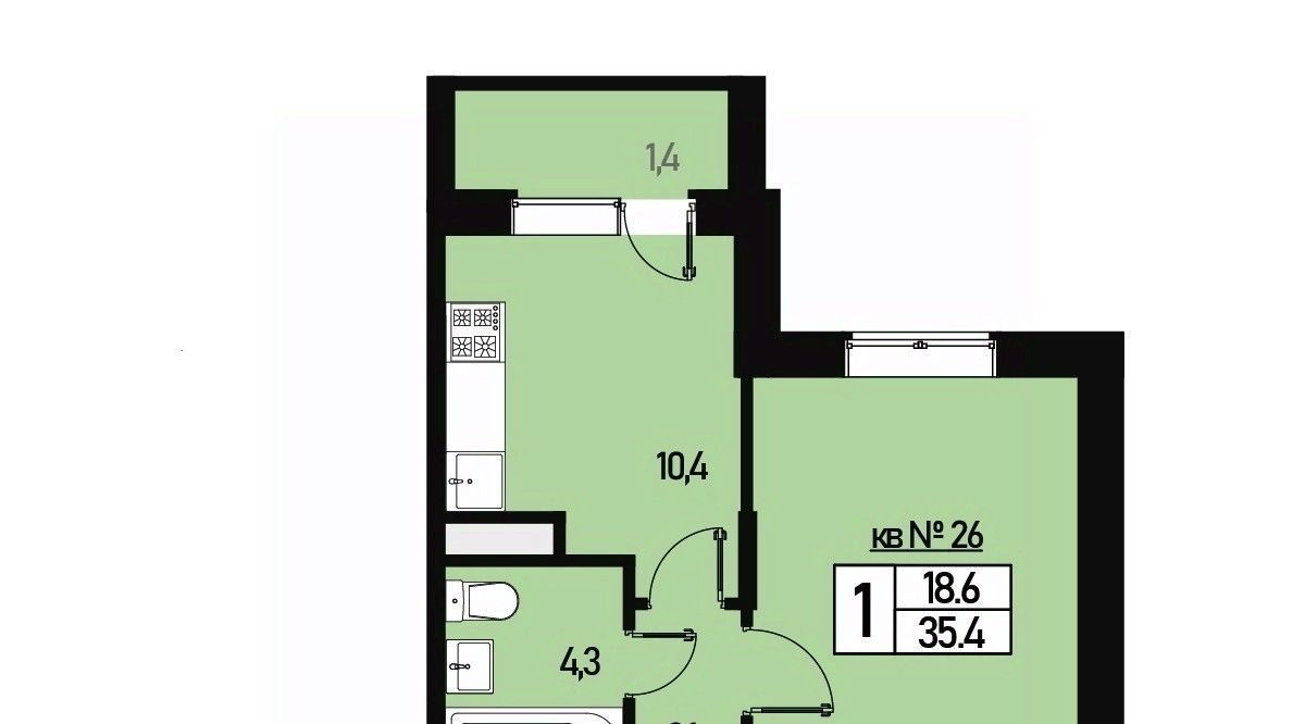 квартира г Москва п Новофедоровское ТиНАО ул Генерала Донскова 27к/5 фото 1
