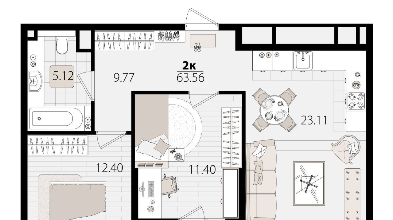 квартира г Краснодар р-н Карасунский ул Сормовская 1/3 фото 1