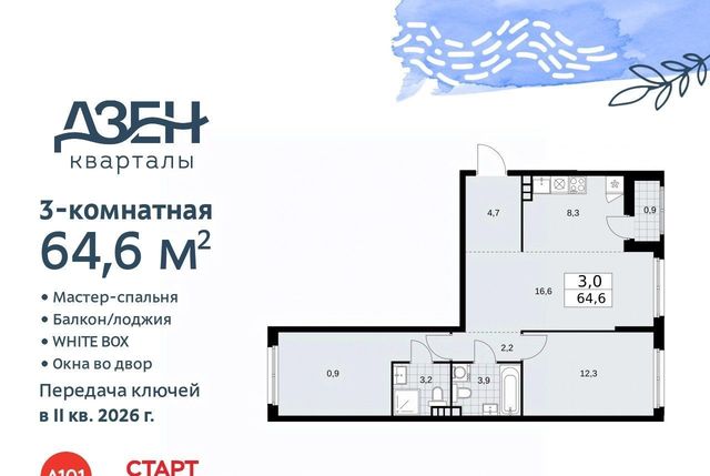 п Сосенское ЖР «Дзен-кварталы» 3/6 фото