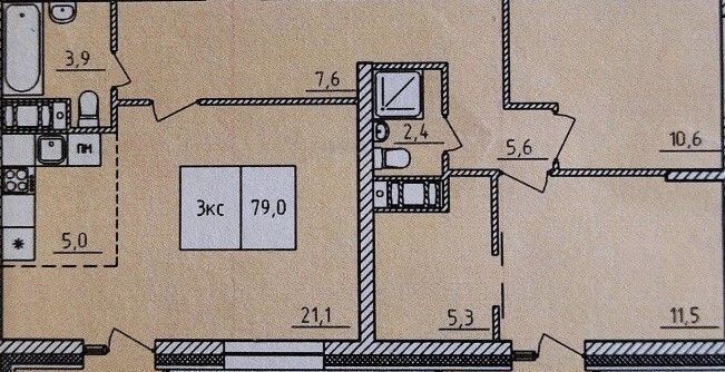 квартира г Петрозаводск Кукковка ул Лермонтова 4 фото 3