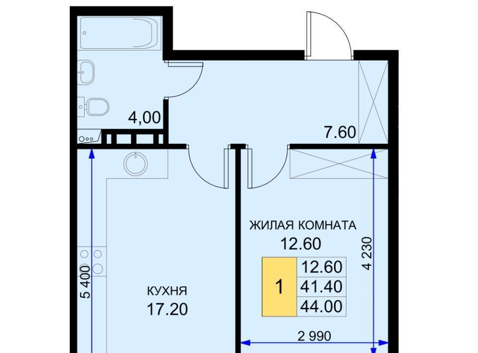 квартира р-н Динской п Южный ЖК «История-2» Южно-Кубанское с/пос фото 1