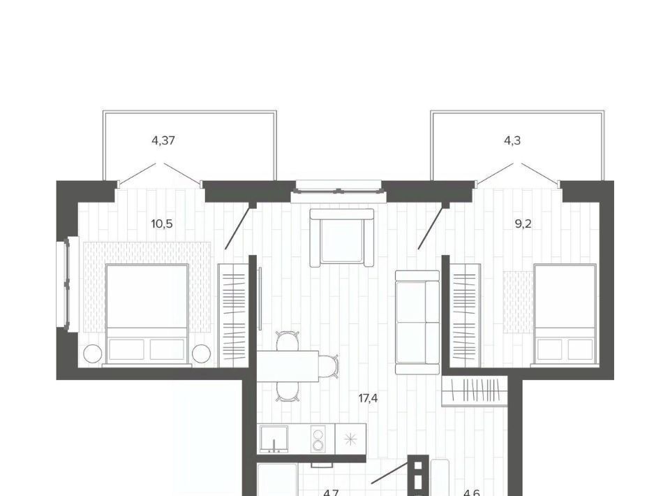 квартира г Барнаул р-н Центральный тракт Змеиногорский 35бк/2 фото 1