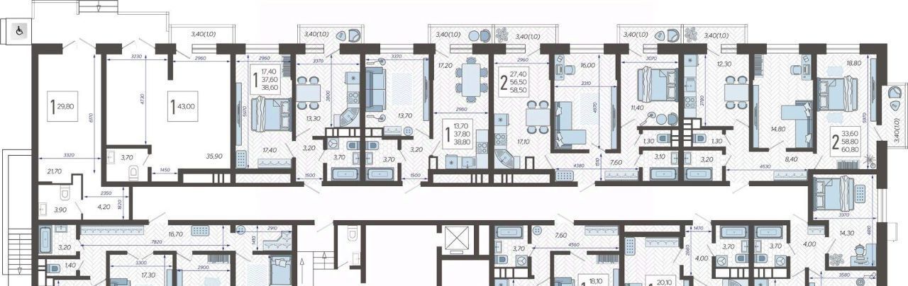 квартира г Краснодар р-н Прикубанский микрорайон 9-й километр ЖК Небо фото 2