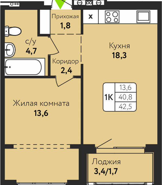 квартира г Барнаул ул Солнечная Поляна 69 муниципальное образование Барнаул фото 1