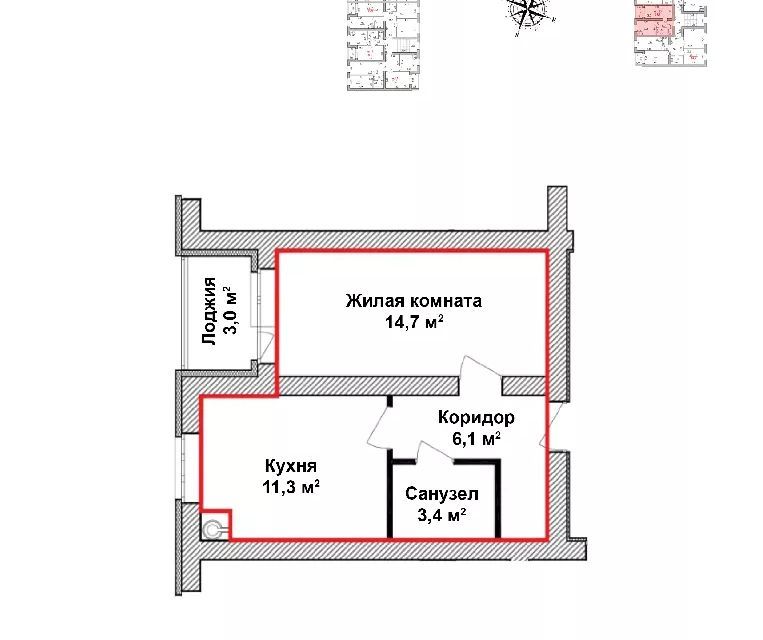 квартира г Бор ул Красногорка 21 городской округ Бор фото 1