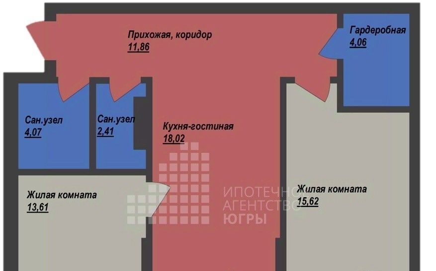 квартира г Ханты-Мансийск ул Объездная 57 фото 1