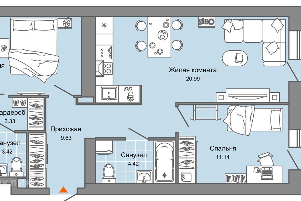 квартира г Ульяновск ул Еремецкого 36 городской округ Ульяновск фото 1