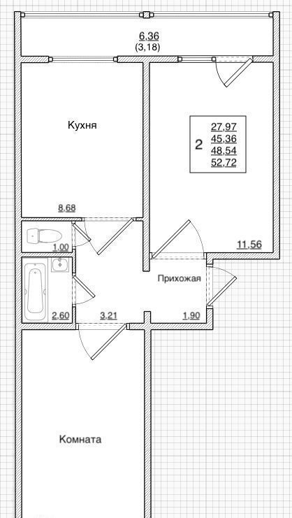 квартира г Челябинск р-н Курчатовский фото 2