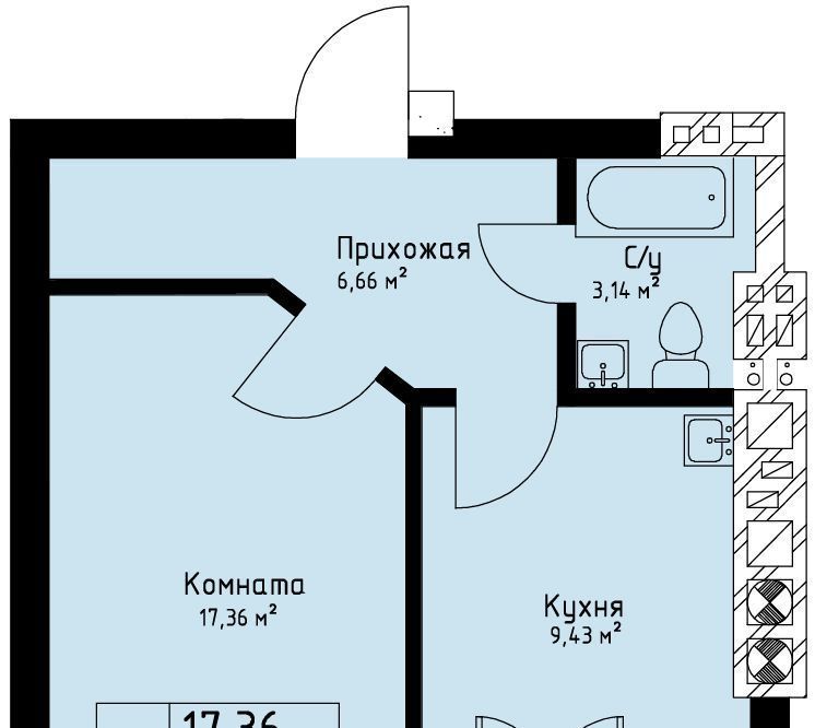 квартира г Калининград р-н Московский ул Аллея смелых 204к/2 фото 1