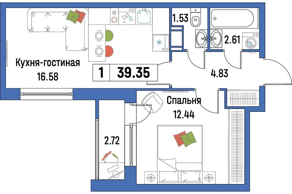 квартира р-н Всеволожский г Мурино ул Екатерининская 17 фото 1