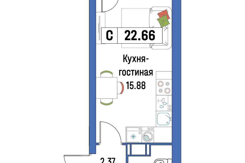 квартира р-н Всеволожский г Мурино ул Екатерининская 17 фото 1