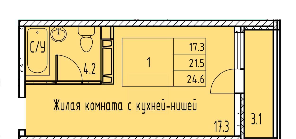 квартира г Ростов-на-Дону р-н Советский ЖК Грей фото 3